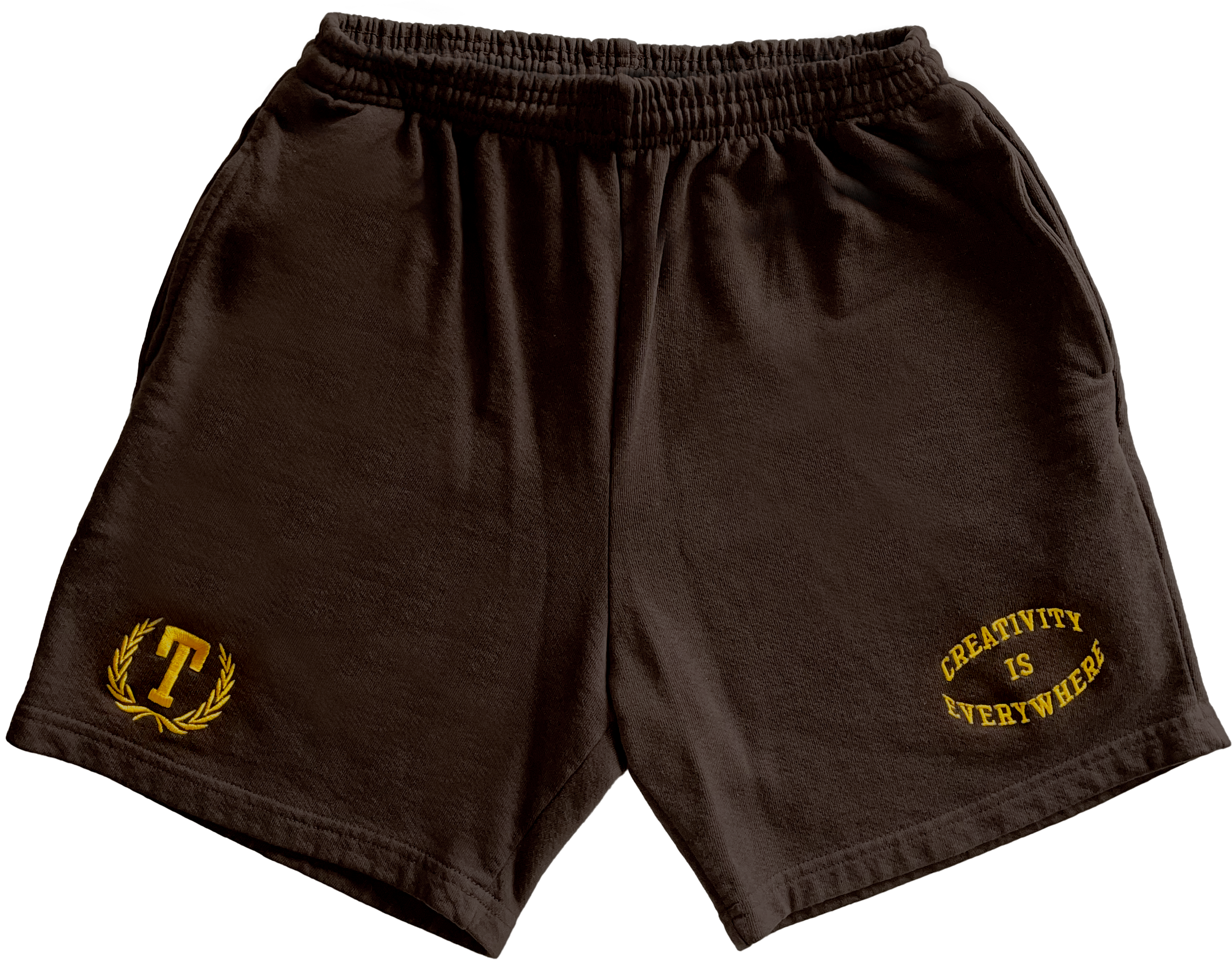 'TOWN' Creativity Is Everywhere Shorts in Brown